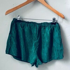 Honey Belle Green Shorts Lightweight Elastic Waist